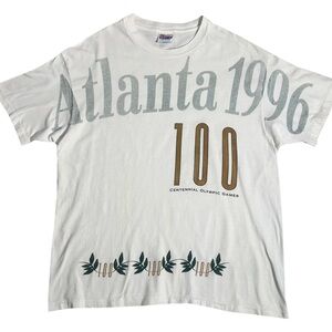 Vintage Atlanta 1996 100 Centennial Olympic Games T Shirt (Size XL)